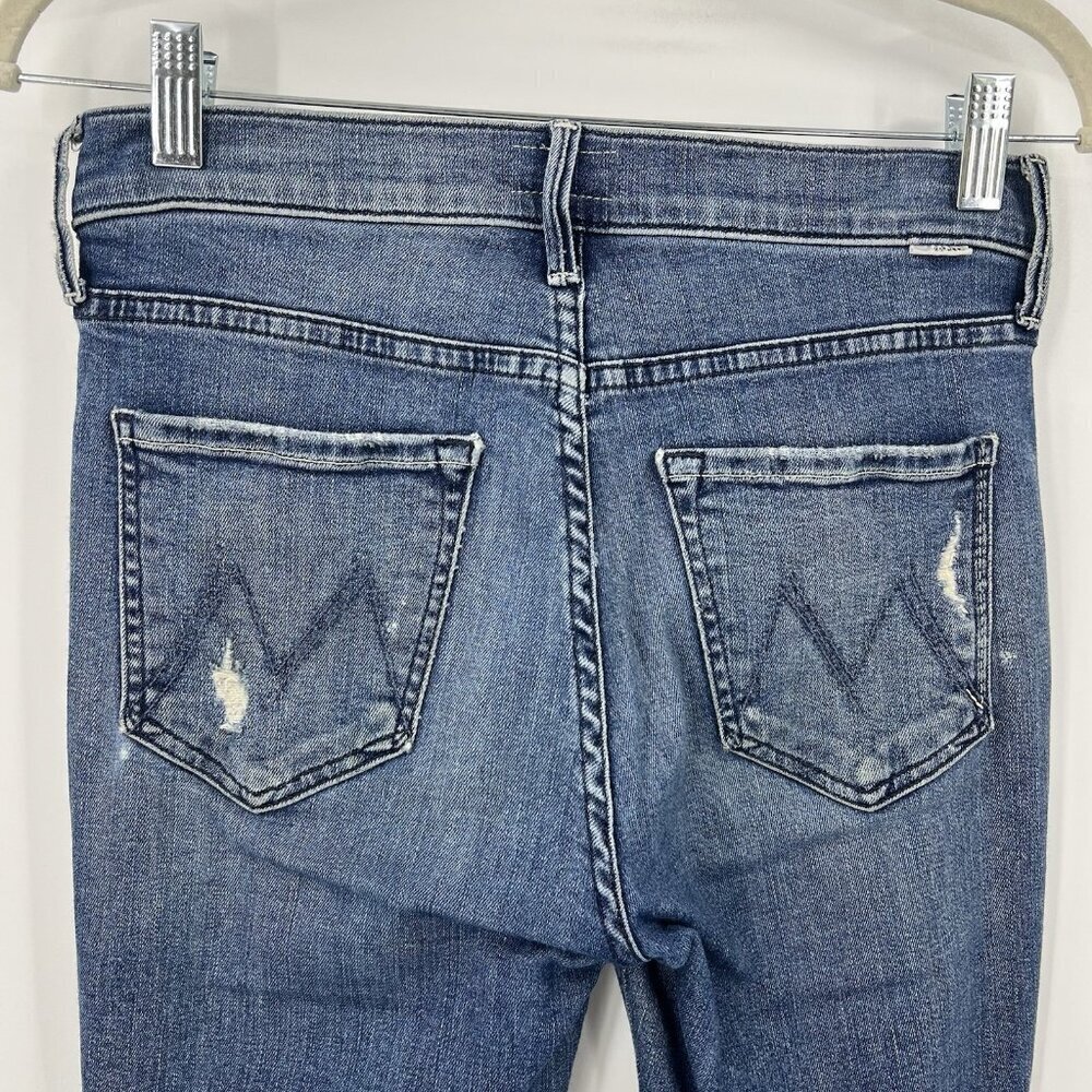 Mother The Mid Rise Dazzler Ankle Fray Weekend Warrior Size 26 Distressed - Picture 8 of 12